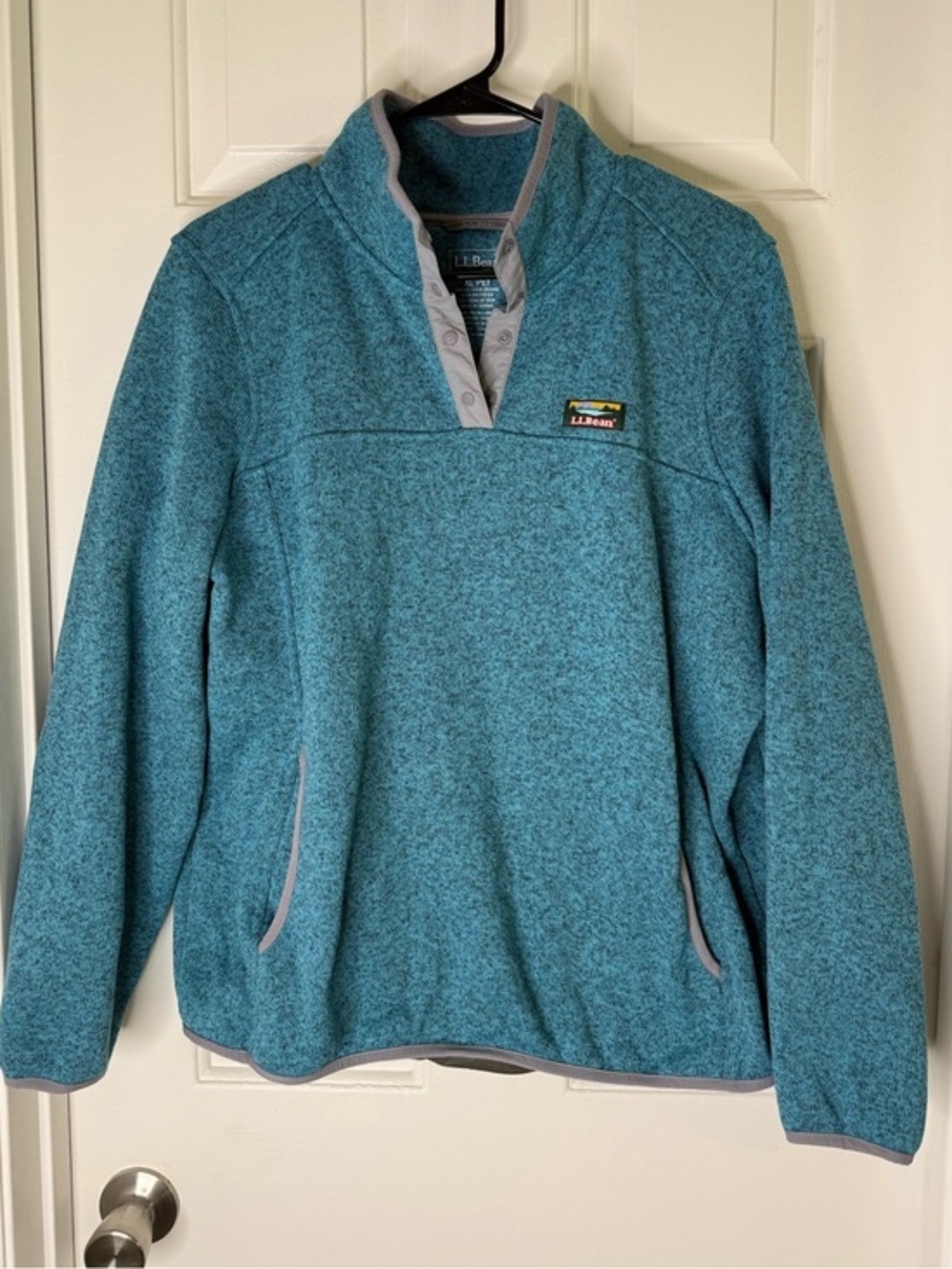 L.L.Bean Teal Blue Fleece Pullover